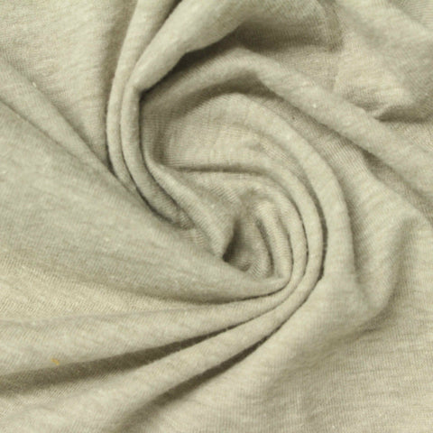 Light Beige Marl Jersey Knit, Cotton-Poly, 140 gsm