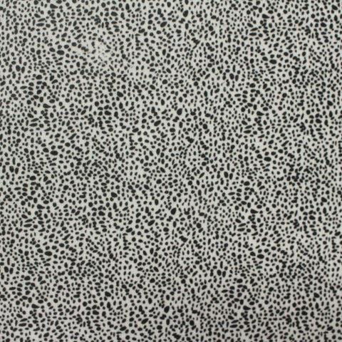 Black Irregular-Dot French Terry, Poly-Cotton