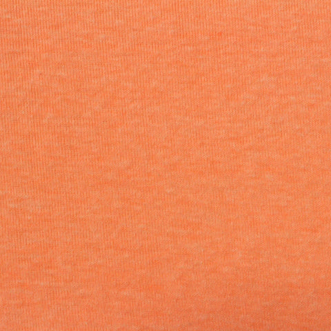 Heathered Orange Marl Rib Knit, Cotton-Poly