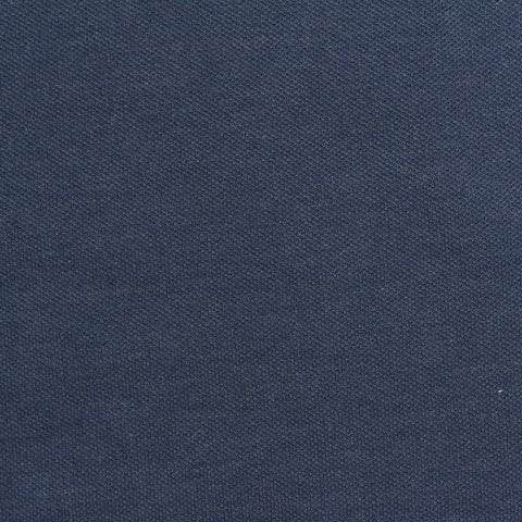 Bamboo Cotton Stretch Piqué Knit Fabric, 215 gsm, 175 cm — Navy