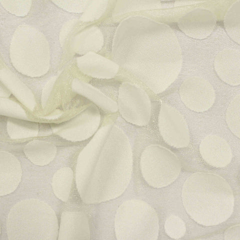 Cream Dots Knit, Poly-Nylon