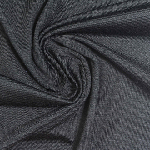 Brushed Polyester Stretch Milk Silk Knit Fabric, 190 gsm, 150 cm — Navy