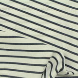 Navy Vertical-Stripe Poplin, Cotton — photo 2