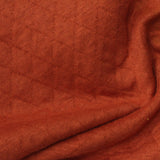 Terracotta Tone-on-Tone Diamond Interlock Knit, Cotton-Poly — photo 2