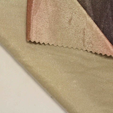Printed Polyester Stretch Velvet Fabric, 205 gsm — Red