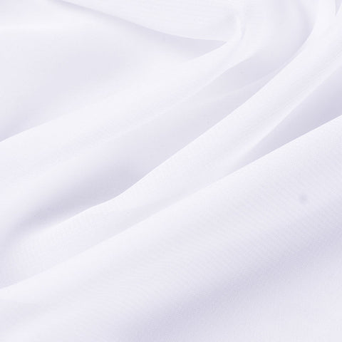 100% Polyester Chiffon Fabric, 60 gsm, 147 cm — White, ref EF-3356