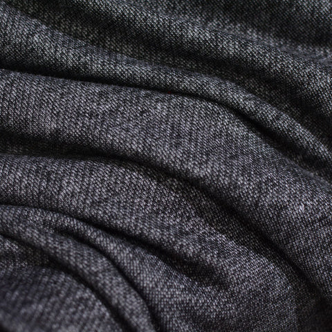 Dark Grey Marl French Terry, Cotton-Poly, 217 gsm