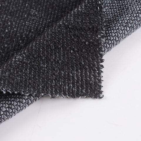 Dark Grey Marl Chunky Knit, Polyester, 315 gsm