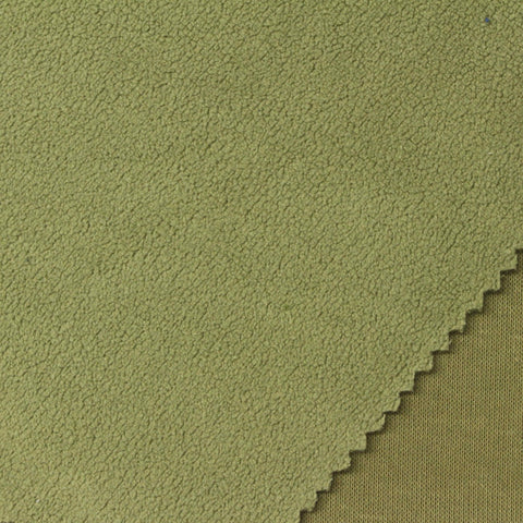 Khaki French Terry, Cotton-Poly