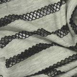 Heather Grey Stripes Jacquard, Poly-Viscose — photo 2