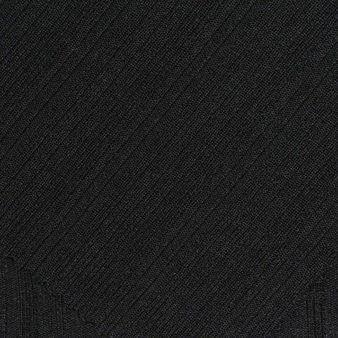 Polyester Stretch Rib Knit Fabric, 287 gsm, 150 cm — Black