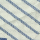 Blue Horizontal-Stripe Interlock Knit, Poly-Metallic — photo 2