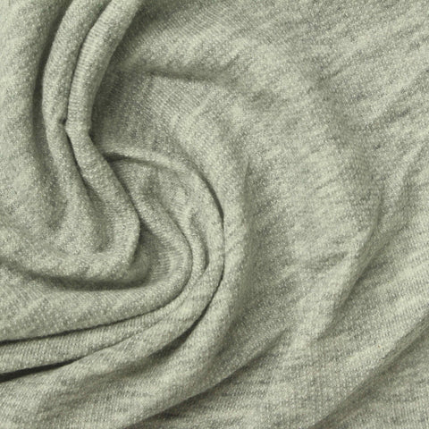 Light Grey Marl French Terry, Cotton, 180 gsm