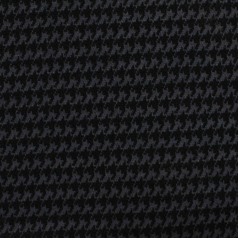 Navy Tone-on-Tone Houndstooth Jacquard, Poly-Viscose