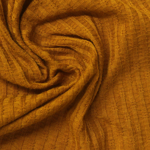 Orange Dot Rib Knit, Polyester