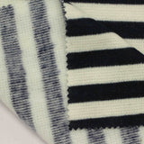 Black Horizontal-Stripe Knit, Polyester — photo 2