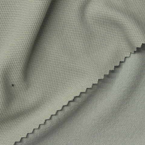 Brushed 100% Polyester Piqué Knit Fabric, 200 gsm, 180 cm — Green
