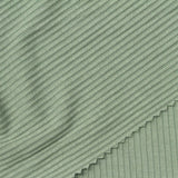 Viscose Stretch Rib Knit Fabric, 220 gsm, 140 cm — Green — photo 2