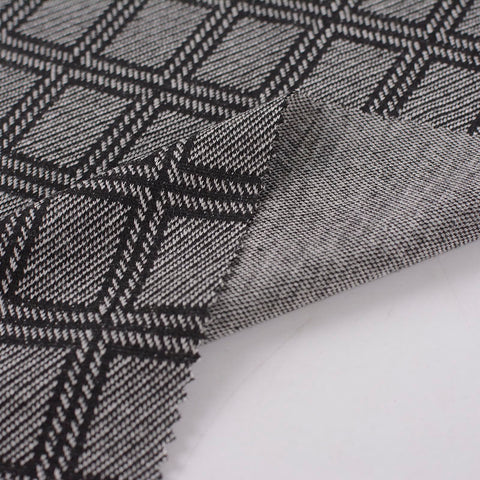 Black Square Jacquard, Polyester, 273 gsm