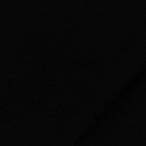 Cotton Stretch Jersey Knit Fabric, 215 gsm, 170 cm — Black