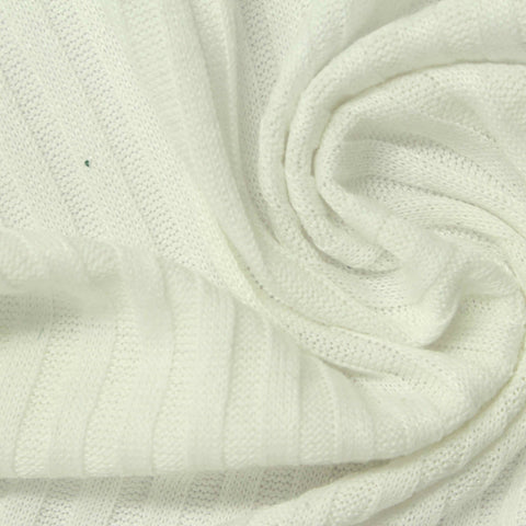 Off-White Rib Knit, Viscose