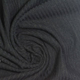 Dark Grey Pinstripe Rib Knit, Poly-Viscose — photo 2
