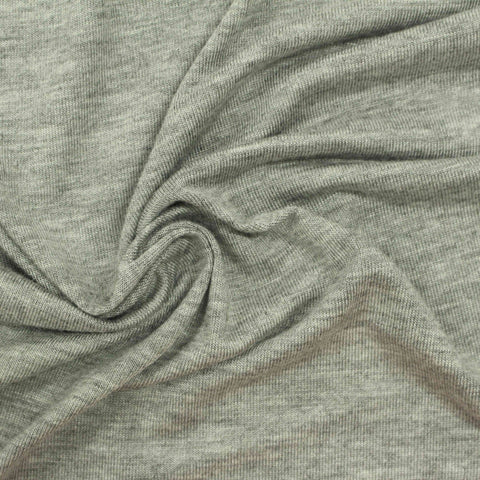 Light Grey Marl Jersey Knit, Viscose, 158 gsm