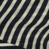 Navy Horizontal-Stripe Jersey Knit, Viscose — photo 2