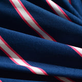 Navy Stripes Knit, Viscose — photo 2