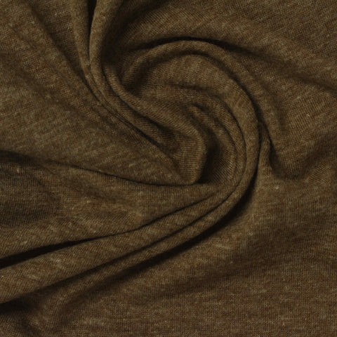 Brown Marl Jersey Knit, Poly-Cotton, 160 gsm
