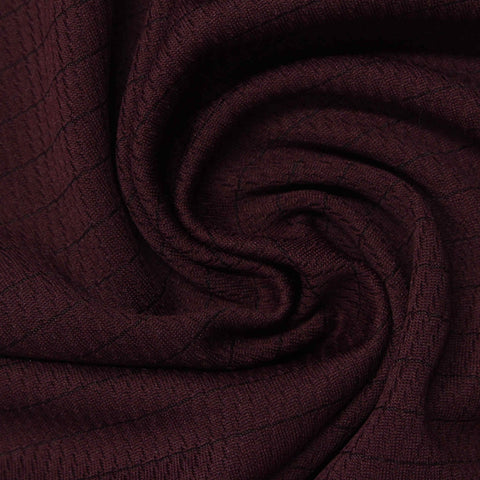 Striped 100% Polyester Knit Fabric, 144 gsm, 180 cm — Red