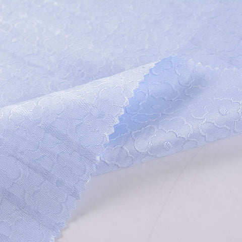 Light Blue Horizontal-Stripe Jacquard, Polyester