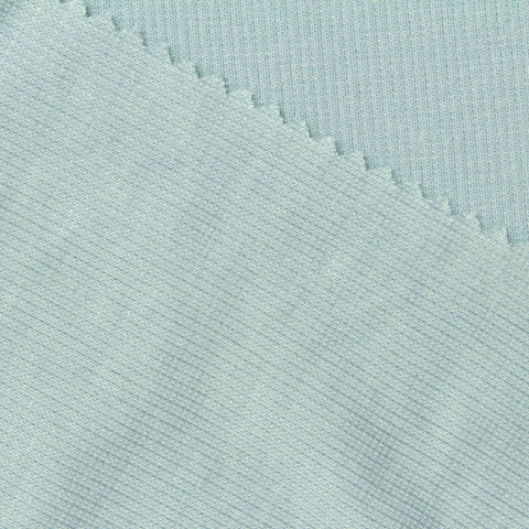 Viscose Stretch Rib Knit Fabric, 255 gsm, 105 cm — Blue