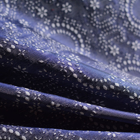 Navy Circles Jacquard, Polyester