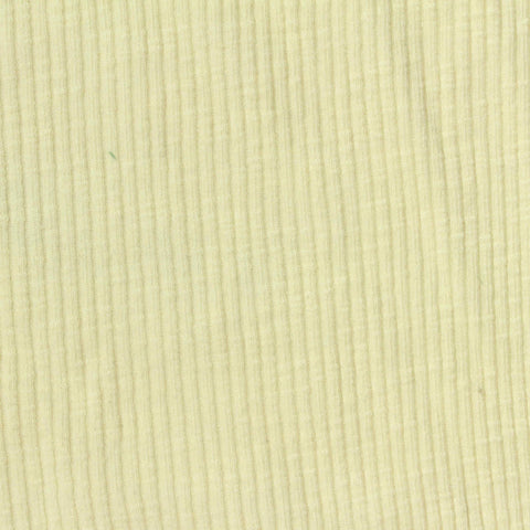 Slub Polyester Cotton Stretch Rib Knit Fabric, 250 gsm, 120 cm — Yellow