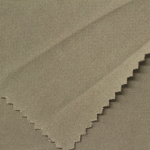 Viscose Polyester Piqué Knit Fabric, 280 gsm, 165 cm — Khaki
