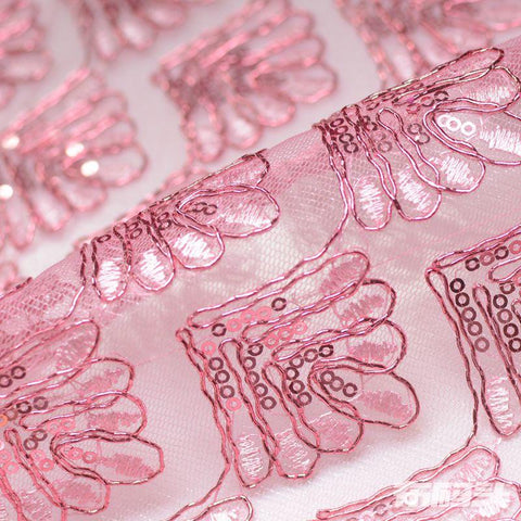 Pink Sequins Knit, Polyester