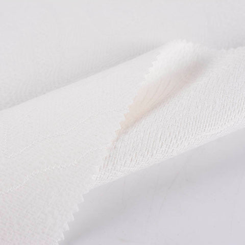 White Geometric-Diamond Jacquard, Cotton-Poly, 241 gsm