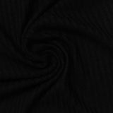 Rib Knit Fabric, 205 gsm — Black — photo 2