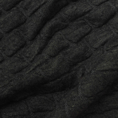 Jacquard Polyester Stretch Jersey Knit Fabric, 350 gsm — Grey