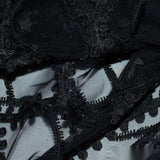 Black Wavy-Line Satin, Polyester — photo 2
