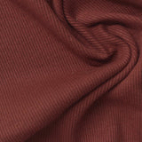 Cotton Polyester Stretch Rib Knit Fabric, 317 gsm, 135 cm — Brown — photo 2