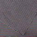 White Horizontal-Stripe Interlock Knit, Polyester — photo 2