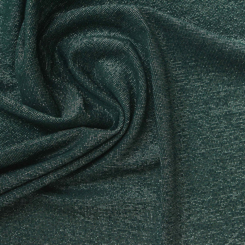 Nylon Metallic Stretch Jersey Knit Fabric, 155 gsm, 150 cm — Green