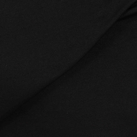 Viscose Nylon Stretch Bengaline Fabric, 263 gsm — Black