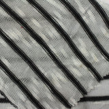 Black Horizontal-Stripe Chunky Knit, Polyester — photo 2