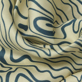 Dark Blue Wavy-Line Poplin, Tencel Lyocell — photo 2