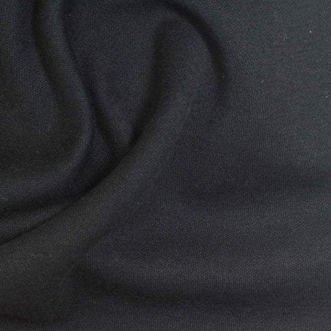 Cotton Polyester Scuba Knit Fabric, 285 gsm, 160 cm — Black