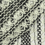 Black Vertical-Stripe Warp Knit, Poly-Cotton — photo 2