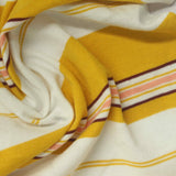 Yellow Horizontal-Stripe Jersey Knit, Cotton-Poly — photo 2